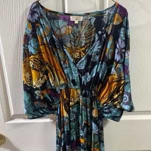 boho tiger print maxi dress